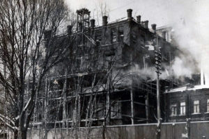 The construction of the new building of the Institute (1926).